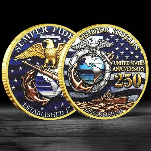 Semper fidelis coin usmc - semper, 250th