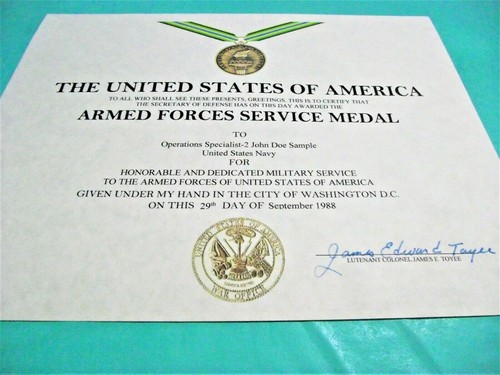 Armed forces service - service, medal